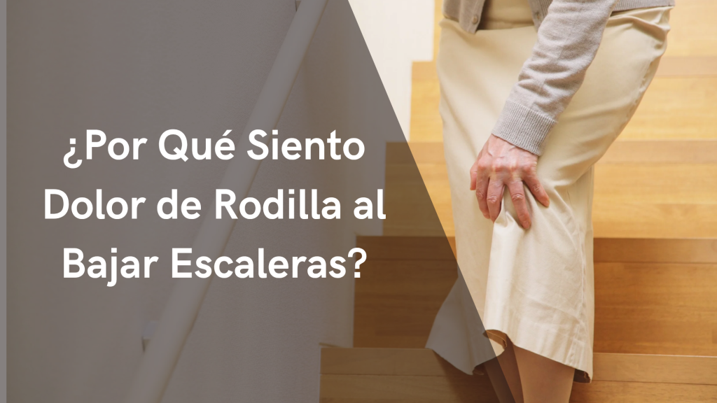 Paciente recibiendo fisioterapia para dolor de rodilla al bajar escaleras en una clínica en Guadalajara.