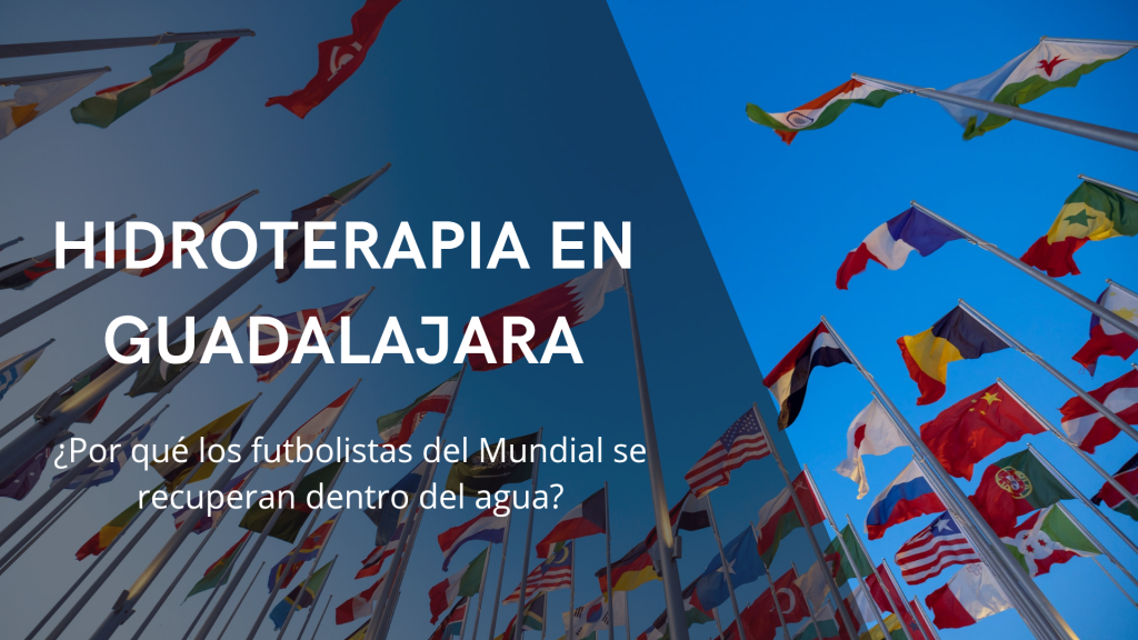 Futbolista realizando hidroterapia para favorecer la recuperación muscular después de un partido.
